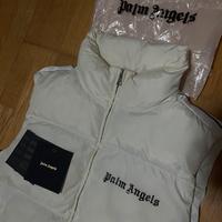 Palm Angels X Moncler Piumino Smanicato Bianco