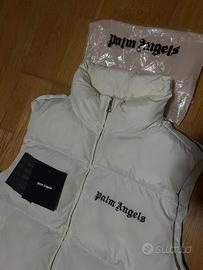 Palm Angels X Moncler Piumino Smanicato Bianco