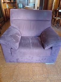 Divano e poltrona in tessuto, in coppia o singoli