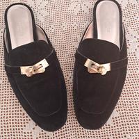 Sabot Hermes velluto nero. 