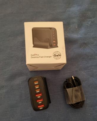 Caricatore Desktop GaN Pro 200W – Stazione di Ric