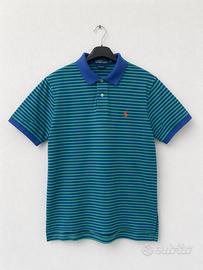 Polo Ralph Lauren Custom Fit M righe blu verde
