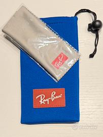 Porta occhiali blu in stoffa Ray- Ban