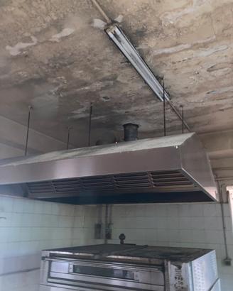 Cappa acciaio grande da ristorante