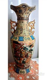 vaso royal satsuma vintage dipinto a mano 
