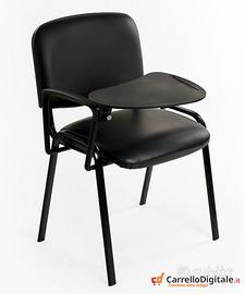 Sedia Imbottita in EcoPelle NERO con RIBALTINA