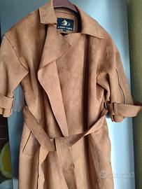 giacca trench scamosciato