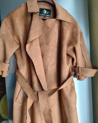 giacca trench scamosciato