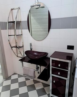 SET MOBILE BAGNO MODERNO COLOR MELANZANA