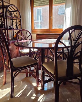 sala da pranzo in vimini 