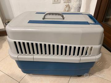 Trasportino cani gatti con ruote 60x40x45