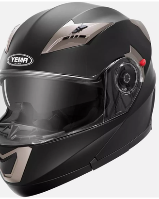 Casco Modulare Moto YEMA YM-925 Nero ECER2205 L 59