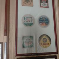 SET DI QUATTRO QUADRI CON SOTTOBICCHIERI