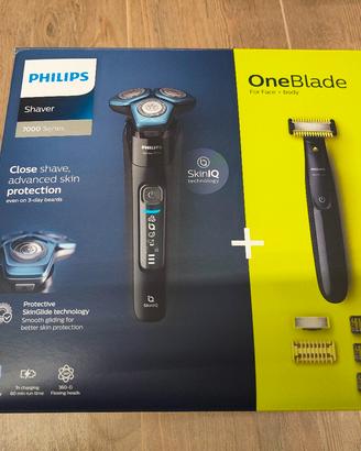 Philips 7000 SkinIQ e rifinitore One Blade 