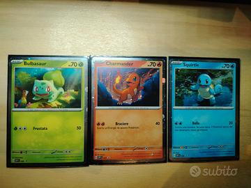 bulbasaur, charmender e squirtle PROMO 151