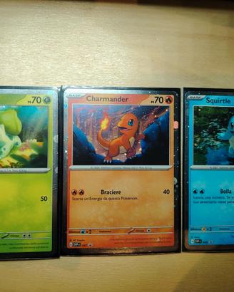 bulbasaur, charmender e squirtle PROMO 151