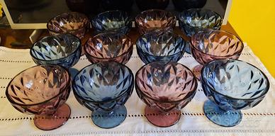 12 coppe in vetro Kaleidos linea Loira