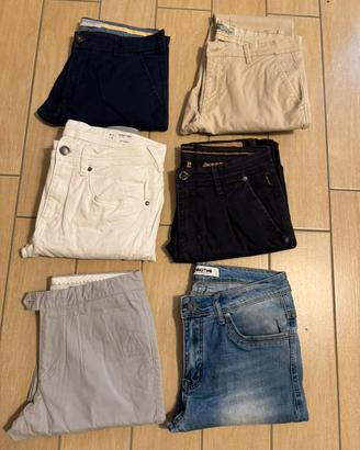 Stock 6 Pantaloni Uomo tg. 44 - Chino e Jeans