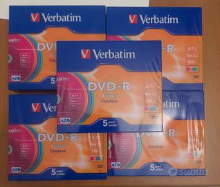 Verbatim DVD-R 5pacchi da 5unità. tot 25dvd