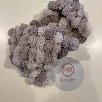 Sciarpa morbida effetto peluche grigio melange