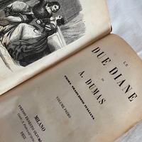 Libro antico "Le Due Diane" di Dumas 1855