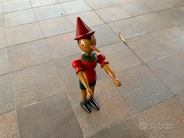 Pinocchio in legno snodabile H 55 cm - Vintage