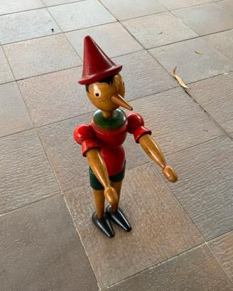 Pinocchio in legno snodabile H 55 cm - Vintage