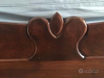 Letto a barca stile Luigi Filippo Impero massello