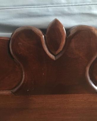 Letto a barca stile Luigi Filippo Impero massello