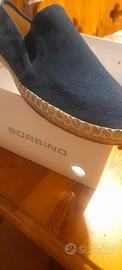espadrillas uomo camoscio blu