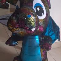 Draghetto Peluche grande 70 cm multicolor
