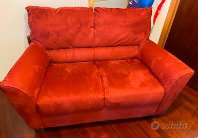 Divano 2 posti in tessuto velour