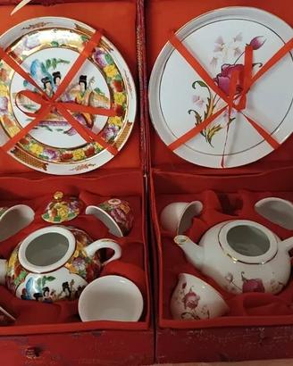 Lotto 2 Set Tè Cinesi in Porcellana / Decorativi i