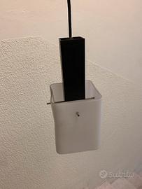 Lampadario vetro metallo vintage modernariato