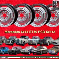 4 pz cerchi Mercedes OE steel 6x14 ET30 5x112