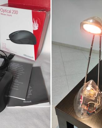 KIT Mouse ottico + lampada da tavolo pari al NUOVO