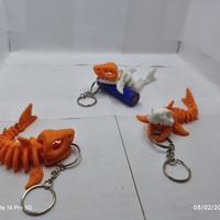 Portachiavi squalo snodabile stampato in 3D 