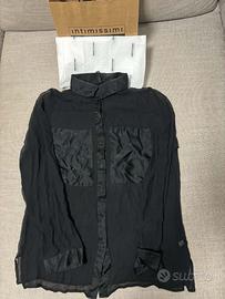CAMICIA INTIMISSIMI S RASO SETA TULLE TRASPARENTE