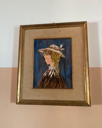 Quadro antico ad olio dipinto a mano