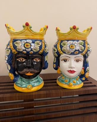 Coppia Teste di Moro E. Boria – Caltagirone NUOVE