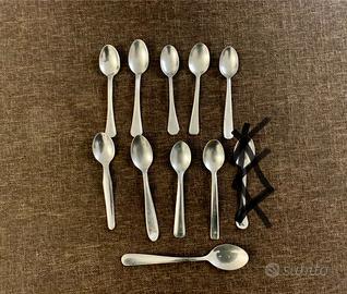 Set 10 cucchiaini acciaio vintage