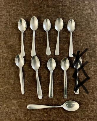 Set 10 cucchiaini acciaio vintage