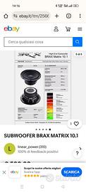 subwoofer brax 25 cm 