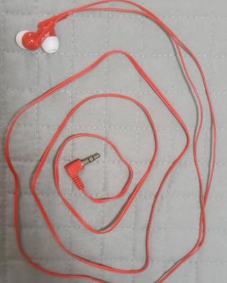Cuffiette / auricolari con filo color rosso