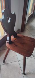 3 sedie in legno massello. 