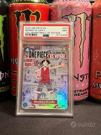 One Piece Monkey D. Luffy College Basketball PSA9