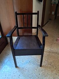 Antica sedia comoda EPOCA FINE '800 / INIZI '900