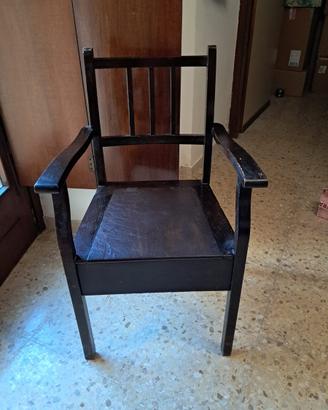 Antica sedia comoda EPOCA FINE '800 / INIZI '900