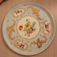 Piatto vintage con disegno floreale "Limoges" 
