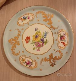 Piatto vintage con disegno floreale "Limoges" 